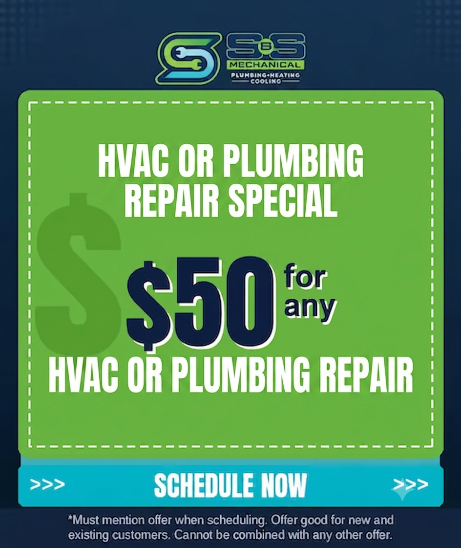 $50 Any HVAC or Plumbing Repair
